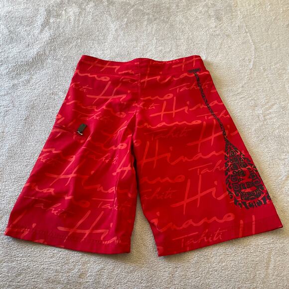 Hinano Tahiti Board Shorts Mens 29 Red Swimwear Surf Paddle Water Sports Swim - Picture 2 of 9